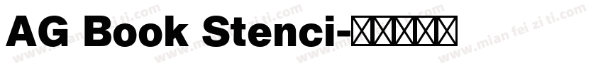 AG Book Stenci字体转换